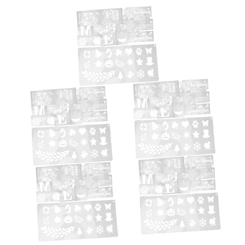 Lurrose 5 Sätze Wandverkleidung Party Dekoration Glasdekoration Dekoring Schablonenbuchstaben Willkommen Tragbare Malschablonen Wiederverwendbare Malschablonen Das Haustier 26 Blätter * 5 von Lurrose