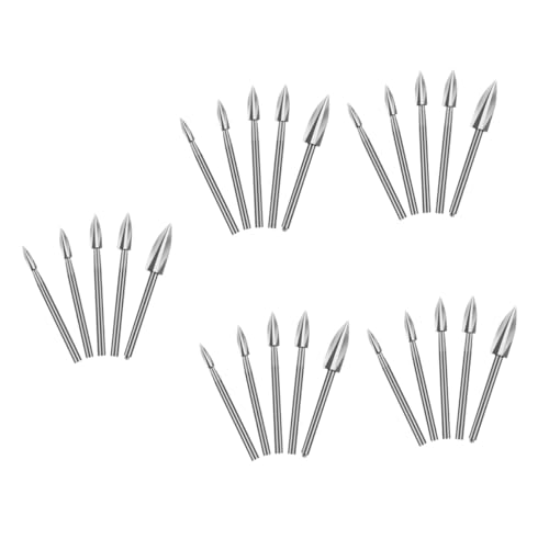 Lurrose 5 Sätze Zubehör Für Die Holzbearbeitung Selber Machen Schnitzel-kit Bausatz Holzschnitzerei Drill -kit Werkzeug Bohrer Für Holz Gravierbohrer Weißer Stahl Silber 5 Stück * 5 von Lurrose