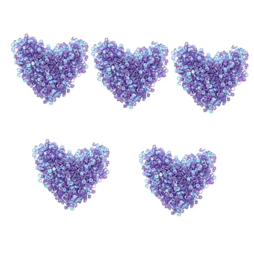 Lurrose 5 Stück 1 Dekorationsmaterialien Mit Pailletten Farbig Hotfix Handwerk Pailletten Basteln Sie Dekorative Pailletten Runden Stickerei Pailletten Zum Basteln Funkeln Violet Acryl von Lurrose