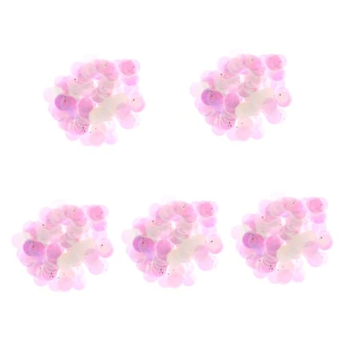 Lurrose 5 Stück 1 Plastik Pailletten Kreis Pailletten für Heimwerker dekorative Pailletten bastelzeug handwerkskunst the craft dekoration lose Pailletten DIY Kleidung Pailletten Harz von Lurrose