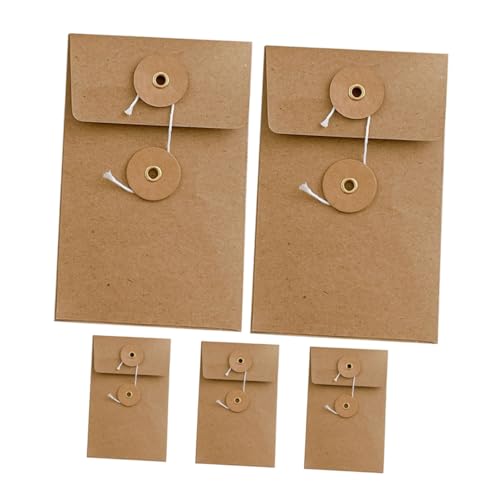 Lurrose 5 Stück Datenaufbewahrungstasche Vintage Hochzeitsumschläge Einladungsumschläge Massendateiumschläge Taschenumschläge Büroumschläge Party Ankündigungsumschläge Braunes von Lurrose
