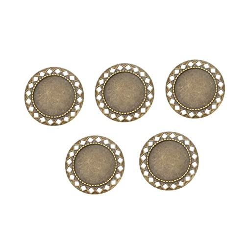 Lurrose 5 Stück Diy Brosche Zubehör Antik Cyan Kreative Schmuckherstellung mit Legierung Hohlraum Rund Tray für Kunsthandwerk und Foto Schmuck für Diy Fans Lurrose 5 Stück Diy Brosche Zubehör Antik Cyan Kreative Schmuckherstellung mit Legierung Hohlraum Rund Tray für Kunsthandwerk und Foto Schmuck für Diy Fans von Lurrose