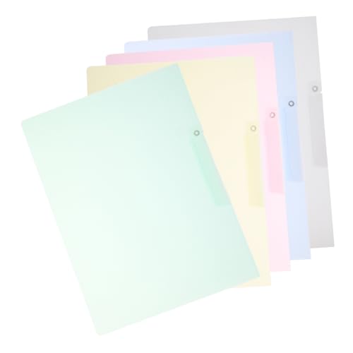 Lurrose 5 Stück Dokumentenmappe Teiliges Transparente Schnellhefter mit Klappverschluss für Präsentationen und Büroorganisation aus Robustem Material Leicht und Tragbar Lurrose 5 Stück Dokumentenmappe Teiliges Transparente Schnellhefter mit Klappverschluss für Präsentationen und Büroorganisation aus Robustem Material Leicht und Tragbar von Lurrose