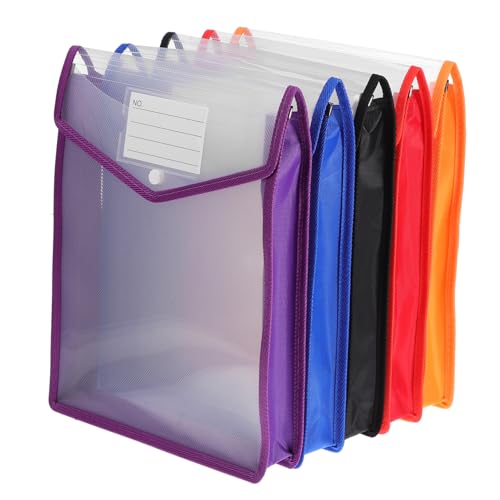 Lurrose 5 Stück Dreidimensionale Dokumententasche Dateiordner in Buchstabengröße Papierkram-ordner Papier-organizer-ordner Dokument Organizer Ordner Dateiorganisator Pp von Lurrose