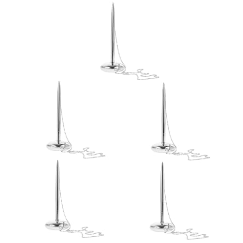 Lurrose 5 Stück Exquisit Schreibwaren Nachfüllbarer Kugelschreiber Empfangsthekenstift Büro Rezeption Schreibtisch Stift Empfindlich Bußgeld Kugelschreiber Luxus Silver Metall Lurrose 5 Stück Exquisit Schreibwaren Nachfüllbarer Kugelschreiber Empfangsthekenstift Büro Rezeption Schreibtisch Stift Empfindlich Bußgeld Kugelschreiber Luxus Silver Metall von Lurrose