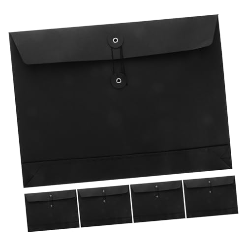 Lurrose 5 Stück Kraftpapier Umschläge Schwarz Karte Dokumentenmappe Robuste Aktenordner für Büro und Alltag Design für Vielseitige Nutzung Praktisch und für Meetings und Geschäftsreisen Lurrose 5 Stück Kraftpapier Umschläge Schwarz Karte Dokumentenmappe Robuste Aktenordner für Büro und Alltag Design für Vielseitige Nutzung Praktisch und für Meetings und Geschäftsreisen von Lurrose