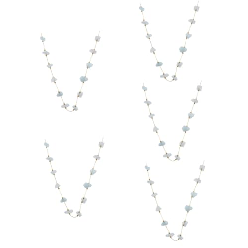 Lurrose 5 Stück Kristallperlen Kette Natürlichem Stein Diy Bastelmaterial für Schmuckherstellung Geeignet für Ohrringe Armbänder und Blau von Lurrose