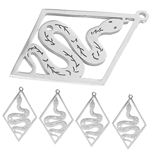 Lurrose 5 Stück Schlange Totem Ohrringe schmuck machen schmuckherstellung zubehör Schmuckdesign DIY Sicherungsperlen Halskette-Kit Schmuck Charme Anhänger für die Schmuckherstellung Metall von Lurrose