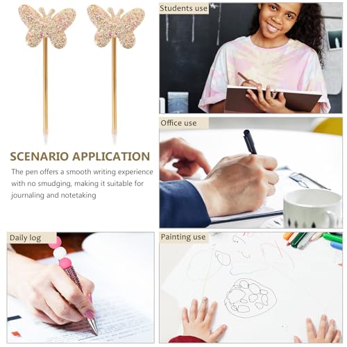 Lurrose 5 Stück Schmetterlings-Kugelschreiber, Druckkugelschreiber, Kugelschreiber für Büro, Schreibwaren, Zuhause, Schulbedarf, für Frauen, Lehrer, Golden Lurrose 5 Stück Schmetterlings-Kugelschreiber, Druckkugelschreiber, Kugelschreiber für Büro, Schreibwaren, Zuhause, Schulbedarf, für Frauen, Lehrer, Golden von Lurrose