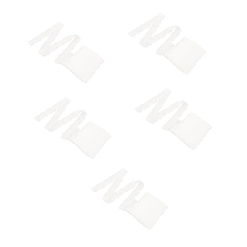 Lurrose 5 Stück Stretch-Spitze bastel materialien textilien Kleidungsdekoration dekoringe verkleidung Spitzenbesatz Hochzeit Spitzenband Spitzenstoff Bekleidungsmaterial Nylongarn Weiß von Lurrose