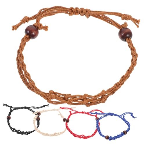 Lurrose 5 Stück Teiliges Armband Handgefertigt Geflochtene Netz Armbänder Verstellbar Flexibler Kristallhalter für Damen Modisch Dekorativ Komfortabel und Praktisch in Rot Blau Braun Lurrose 5 Stück Teiliges Armband Handgefertigt Geflochtene Netz Armbänder Verstellbar Flexibler Kristallhalter für Damen Modisch Dekorativ Komfortabel und Praktisch in Rot Blau Braun von Lurrose