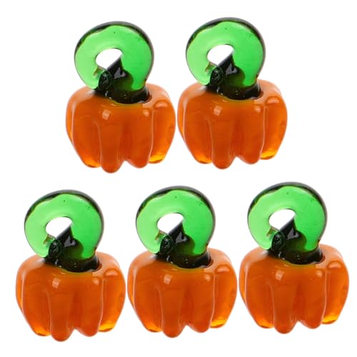 Lurrose 5 Stück Teiliges Kürbisperlen für Diy Schmuckherstellung Glasperlen für Armbänder Ohrringe Bastelzubehör für Halloween Dekorationen von Lurrose