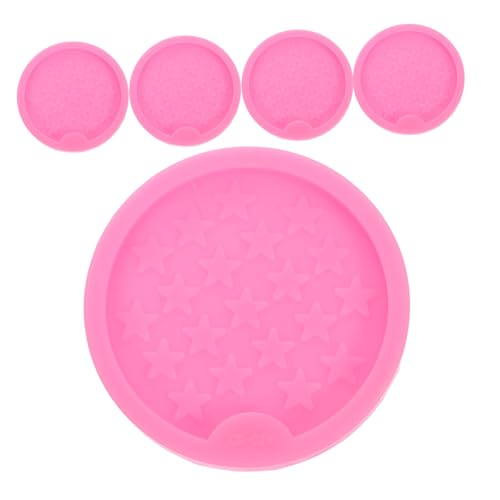 Lurrose 5 Stück Teiliges Silikon-untersetzer-formset für Epoxidharz Flexible Gießformen für DIY Cup Pads Professionelle Blasenfreie Resin-kunst Einfache Entformung Individuelle von Lurrose