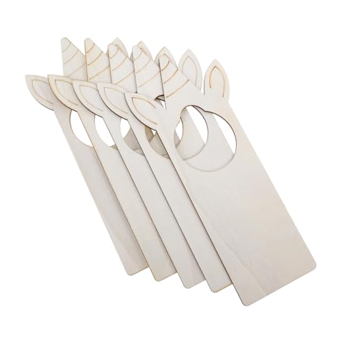 Lurrose 5 Stück Türgriff Auflistung DIY Türhänger Türaufhängeschild Leeres Türaufhänger Schild Unvollendetes Türgriff Schild Bastel Türknauf Schilder DIY Malerei Türschild Zum von Lurrose