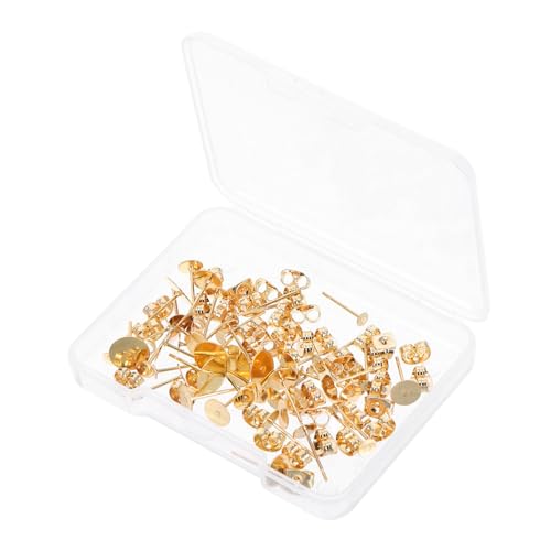 Lurrose 50 Satz Ohrstecker Flach Rund Ohrsteckervorrichtungen Mit Sicherem Halt Für DIY Schmuckherstellung Damen Zubehör Lurrose 50 Satz Ohrstecker Flach Rund Ohrsteckervorrichtungen Mit Sicherem Halt Für DIY Schmuckherstellung Damen Zubehör von Lurrose