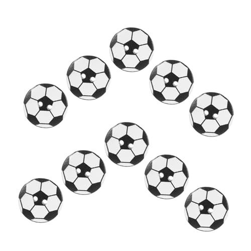 Lurrose Starke Robuste Holzknöpfe 50 Stück Fußball-form Knöpfe Zum Schneidern Dekorativ Handgefertigt von Lurrose