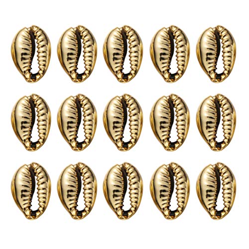 Lurrose 50 Stück Goldene Muschelperlen Diy Zubehör für Armbänder Ohrringe in Verpackung für Kreative Schmuckgestaltung und Dekoration Lurrose 50 Stück Goldene Muschelperlen Diy Zubehör für Armbänder Ohrringe in Verpackung für Kreative Schmuckgestaltung und Dekoration von Lurrose