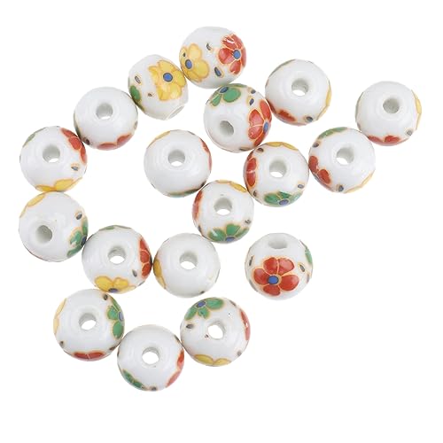 Lurrose 50 Stück Große Lochperlen mit Blumenmuster für Diy Armbänder und Schmuckherstellung Hochwertige Keramikperlen Bastelzubehör für Kreative Projekte Lurrose 50 Stück Große Lochperlen mit Blumenmuster für Diy Armbänder und Schmuckherstellung Hochwertige Keramikperlen Bastelzubehör für Kreative Projekte von Lurrose