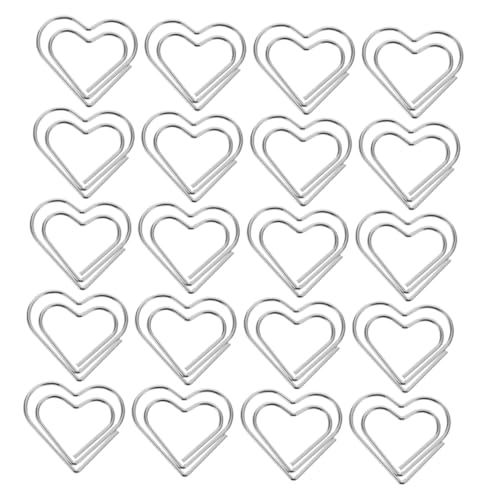Lurrose 50 Stück Herz Büroklammern aus Metall Kleine Love Paperclips für Dokumentenorganisation Langlebig Rostfrei Vielseitig als Lesezeichen und Büroaccessoire für Schule und Büro Lurrose 50 Stück Herz Büroklammern aus Metall Kleine Love Paperclips für Dokumentenorganisation Langlebig Rostfrei Vielseitig als Lesezeichen und Büroaccessoire für Schule und Büro von Lurrose