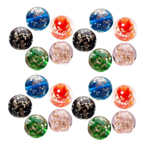 Lurrose 50 Stück Leuchtende Glasperlen DIY Schmuckperlen Glasperlen Set Charm Abstandsperlen Perlen für Schmuckhersteller Perlenabstandshalter für die Schmuckherstellung Spacer Perlen von Lurrose