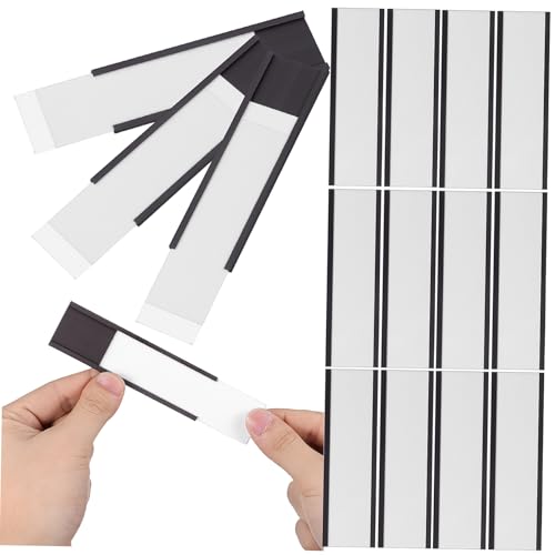 Lurrose 50 Stück Magnetische Halter für Papierkarten für Regale Metallgestelle und Industrielle Lagerverwaltung Flexibel Einsetzbar für Effizientes Sortieren und Beschriften von Lurrose