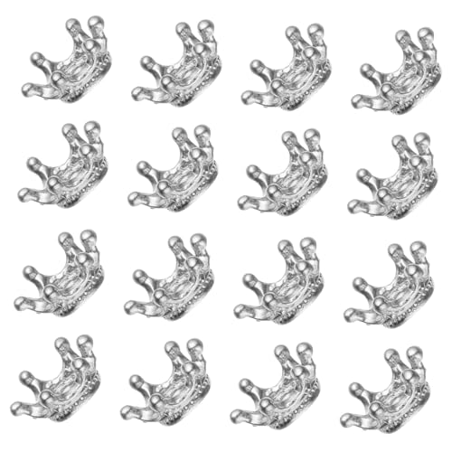 Lurrose 50 Stück Metall Spacer Perlen Königskrone Charm Große Loch Vintage Zinklegierung Zwischenperlen für DIY Schmuck Armband Halskette Zubehör von Lurrose