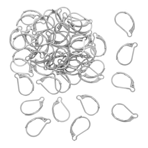 Lurrose 50 Stück Ohrringschnalle aus Edelstahl Französische Ohrhaken Französische Hakenohrringe Ohrringe Haken Ohrhaken für die Schmuckherstellung Schmuck Rostfreier Stahl Silber Lurrose 50 Stück Ohrringschnalle aus Edelstahl Französische Ohrhaken Französische Hakenohrringe Ohrringe Haken Ohrhaken für die Schmuckherstellung Schmuck Rostfreier Stahl Silber von Lurrose