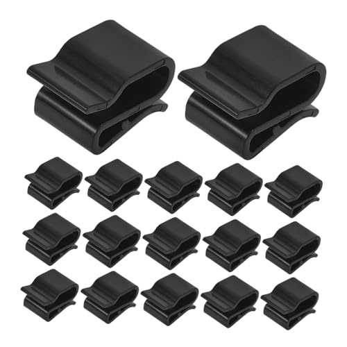 Lurrose 50 Stück Photovoltaik-Panel-Klemme Kabelbaumklammern Festsetzung Kabelclips für Solarpanels Solar- Solarkabelklemmen Rahmen Drahtklammern Anhänger-Verkabelungsclips Plastik Schwarz von Lurrose