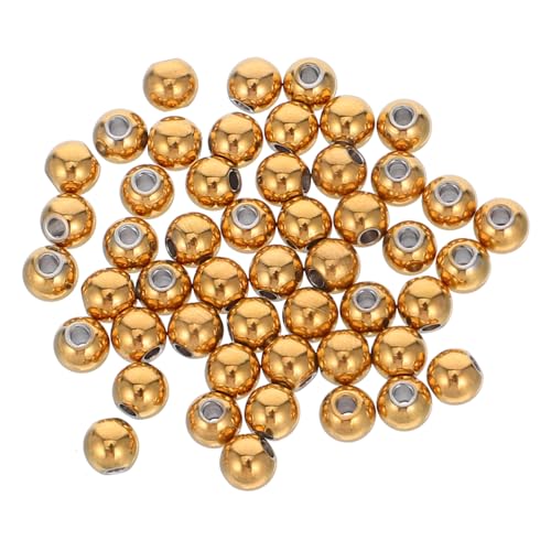 Lurrose 50 Stück Runde Spacer Perlen Glatte Kleine Metallperlen mit Loch Robuste Schmuckperlen für Halsketten Armbänder Diy Schmuckherstellung und Bastelprojekte Lurrose 50 Stück Runde Spacer Perlen Glatte Kleine Metallperlen mit Loch Robuste Schmuckperlen für Halsketten Armbänder Diy Schmuckherstellung und Bastelprojekte von Lurrose