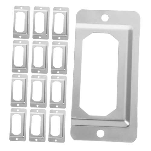Lurrose 50 Stück Schachtel Metallbezeichnungshalter Etikettenhalter Metall Etikettenrahmen Metallschubladen -Tag -Etiketthalter Vintage -Metallbezeichnungsrahmen Rostfreier Stahl Silver von Lurrose