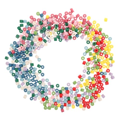 Lurrose 500 Stück Acry Perlen Macaron Farben Runde Spacer Beads für DIY Schmuckherstellung Leichte und Langlebige Bastelperlen für Armbänder und von Lurrose