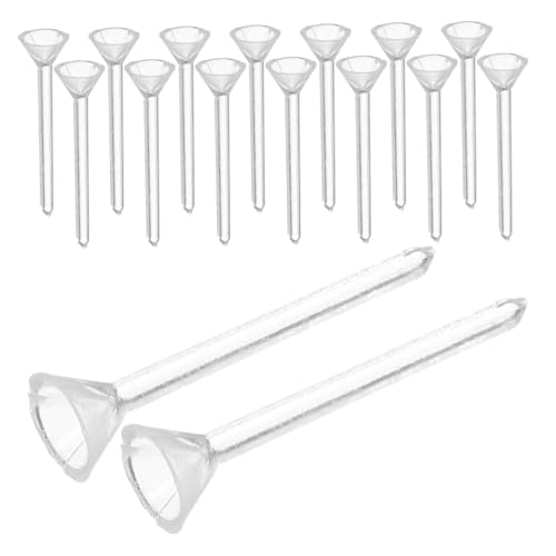 Lurrose 500 Stück Klare Piercinghalter für Schmuckherstellung DIY Zubehör für Strass Ohrstecker für Empfindliche Ohren Wiederverwendbar von Lurrose