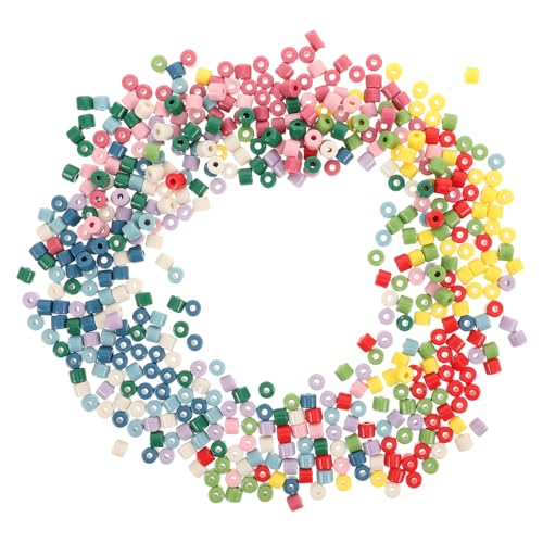 Lurrose 500 Stück Röhrenperlen: Acrylzylinder, Runde Zylinderperlen Für Selbstgemachte Armbänder, Und Ohrringe – Zubehör Zur Schmuckherstellung von Lurrose