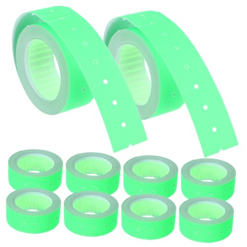 Lurrose 5000 Stück Preisschildpapier für Kostenaufkleber kosten Papier Etikettenetikett aus Papier Preissticker Etikettenrolle selbstklebendes Preisschild Kostenetikettenpapier Light Green von Lurrose