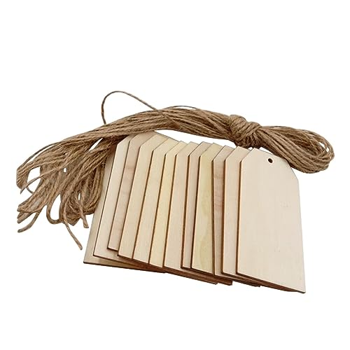 Lurrose 50Stücke Quadratische Holzplaketten für DIY Projekte Naturbelassen mit Jute Schnur für Geschenkanhänger Tischdekoration oder Wandverschönerungen Lurrose 50Stücke Quadratische Holzplaketten für DIY Projekte Naturbelassen mit Jute Schnur für Geschenkanhänger Tischdekoration oder Wandverschönerungen von Lurrose
