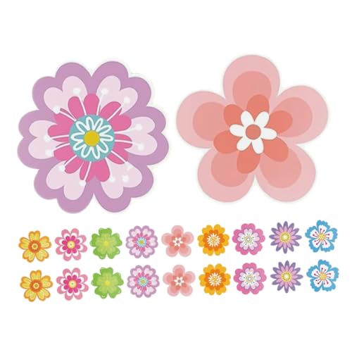 Lurrose 54 Stück Blume Doppelseitiger Karton Pinnwandausschnitte Bunte Blumenausschnitte Pinnwanddekorationen Zum Valentinstag Blumenausschnitte Papier Papierausschnitte Banner Papierstau von Lurrose
