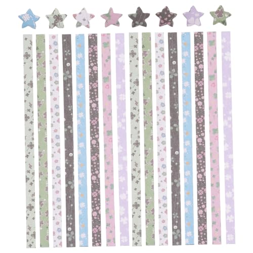 Lurrose 540 Stück Vierblatt Origami Sterne Dekorativer Sternstreifen Diy Sternstreifen Papier von Lurrose