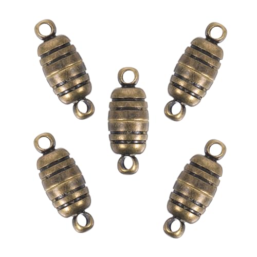 Lurrose 5Stücke Magnetische Halskettenverschlüsse Kupfer Im Vintage Design Stilvolle Für DIY Schmuckherstellung Für Halsketten Und Armbänder Antikgrün von Lurrose
