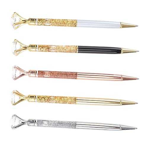 Lurrose 5Stücke Metallstifte mit Kugelschreiber Roségold Schwarz und Weiß für Büro und Schule Elegante Schreibwerkzeuge von Lurrose