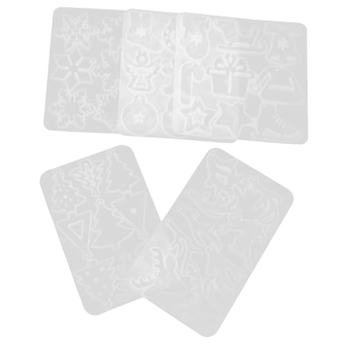 Lurrose 5Stücke Silikonformen Für Weihnachts DIY Schmuck Epoxidharz Ohrringformen Für Weihnachtsdekoration Charms Und Schokoladenformen Bastelprojekte von Lurrose