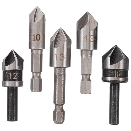 Lurrose 5Stücke Teiliges Senkbohrer Set Kegelsenker Holz und Metallverarbeitung Präzise Anfasen mit Langlebigen Bohrern für Tischbohrmaschinen und Professionelle Anwendungen Effizientes Lurrose 5Stücke Teiliges Senkbohrer Set Kegelsenker Holz und Metallverarbeitung Präzise Anfasen mit Langlebigen Bohrern für Tischbohrmaschinen und Professionelle Anwendungen Effizientes von Lurrose