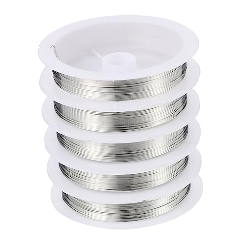 Lurrose 5er-Pack Schmuckdraht Aus Edelstahl 0 4 Mm 10 M/Spule Einfach Zu Verwenden Für Die Herstellung Von Schmuck Und Zur Heimdekoration Lurrose 5er-Pack Schmuckdraht Aus Edelstahl 0 4 Mm 10 M/Spule Einfach Zu Verwenden Für Die Herstellung Von Schmuck Und Zur Heimdekoration von Lurrose