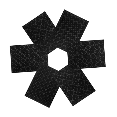 Lurrose 6 Blätter Dekorativer Aufnäher mit Polka Dots scheckheft aufkleber rund Dekorative Aufkleber the dot Punkte klein DIY-Aufnäher für Kleidungsstücke Nylon-Wäscheunterlagen Black von Lurrose