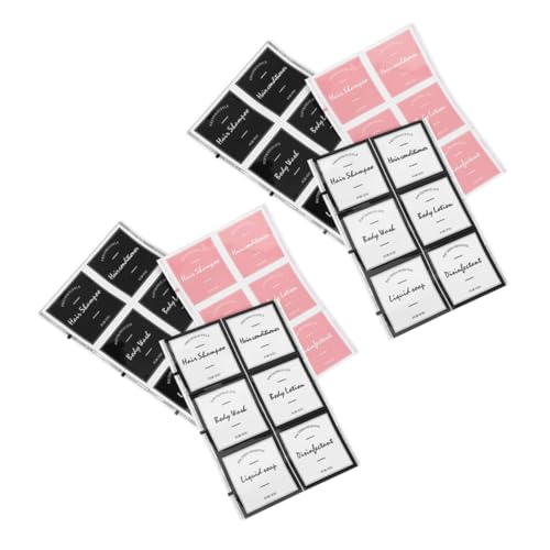 Lurrose 6 Blätter Etiketten Für Toilettenartikel Etiketten Für Lotionsflaschen Behälteretiketten Etiketten Für Flaschen Entfernbare Etiketten Lassen Sich Leicht Abziehen Aufkleber von Lurrose