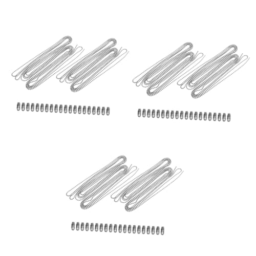 Lurrose 6 Sätze Perlenkette Rostfreie Kugelkette mit Anschlüssen für Diy Schmuckherstellung Anpassbar für Deckenleuchten und von Lurrose