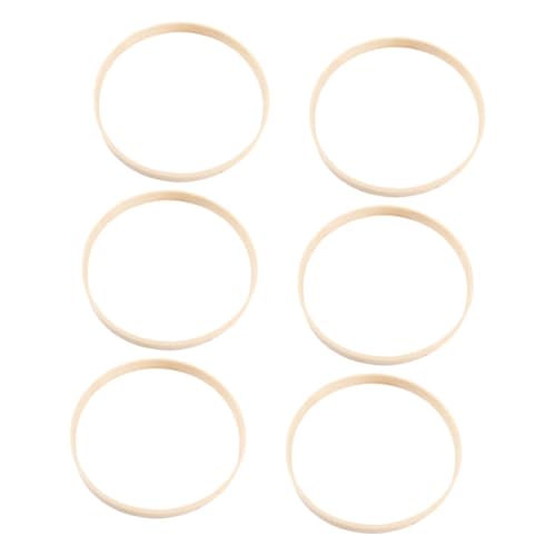 Lurrose 6 Stück Bambus Ringe Glatte Holzblumenkranz Rahmen für DIY Hochzeitsdekoration Vielseitige Makramee Bastelringe für Wandbehang und Kränze Lurrose 6 Stück Bambus Ringe Glatte Holzblumenkranz Rahmen für DIY Hochzeitsdekoration Vielseitige Makramee Bastelringe für Wandbehang und Kränze von Lurrose