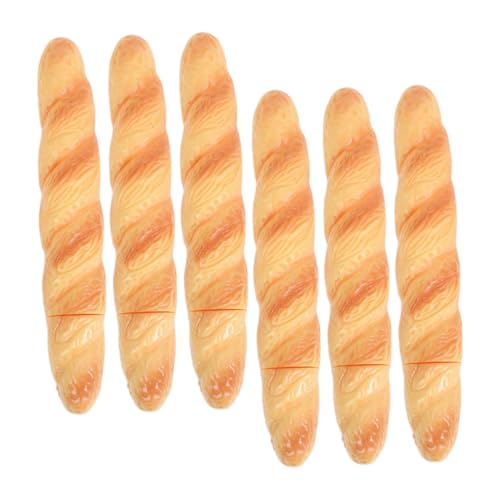 Lurrose 6 Stück Brotform Kugelschreiber Realistisch Geformte Baguette Brot-ballpoint-pens Leichte Schreibgeräte für Schule Büro und Alltag Kreative Brot-stifte als und Party-deko von Lurrose