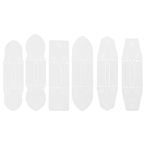 Lurrose 6 Stück Gürtelschnalle Gürtel Vorlage Locher Lochschablone für Gürtelclip Gürtellochmacher Gürtellochschablone Lochmatrize für Gürtelclip PVC von Lurrose
