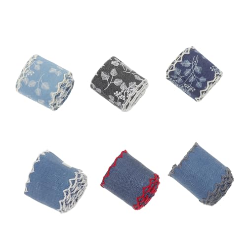 Lurrose 6 Stück Haar Nähzubehör Breites Spitzenband Jeansband Zum Basteln Band Jeans Vintage Spitzenband Schwarzes Band Spitze Denim Stoffbesatz Gewebter Zopfbesatz Ösen Lurrose 6 Stück Haar Nähzubehör Breites Spitzenband Jeansband Zum Basteln Band Jeans Vintage Spitzenband Schwarzes Band Spitze Denim Stoffbesatz Gewebter Zopfbesatz Ösen von Lurrose
