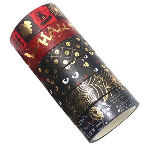 Lurrose 6 Stück Halloween Folienprägung Washi Tape halloween washi tape halloween dekoration halloween decor Aufkleber Gold geschenkband tagebuch klebeband Fotoalbumband Japanisches Papier Lurrose 6 Stück Halloween Folienprägung Washi Tape halloween washi tape halloween dekoration halloween decor Aufkleber Gold geschenkband tagebuch klebeband Fotoalbumband Japanisches Papier von Lurrose